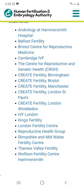 Coronavirus and fertility clinics.