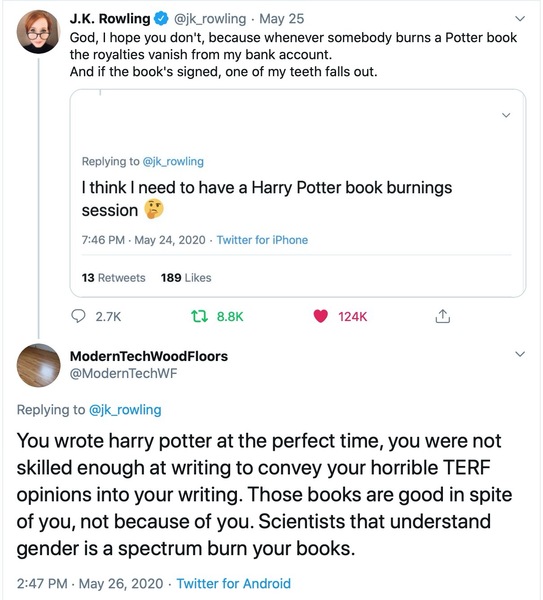 JK Rowling threatening legal action