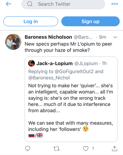 Baroness Nicholson on twitter