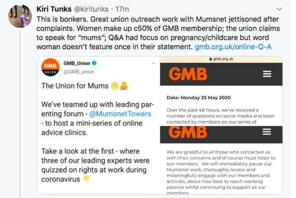 GMB Statement on transphobia