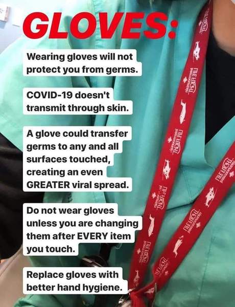 To expect them to wear gloves when serving food?