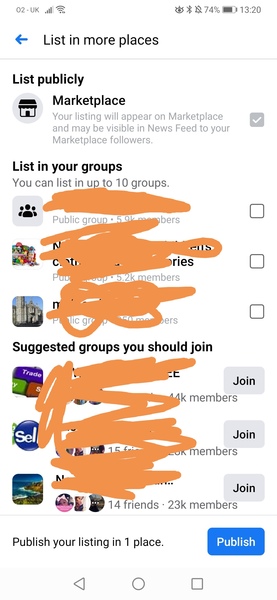 FB selling