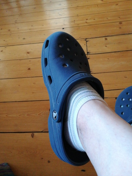 Croc sandals with additional support
