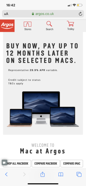 Can someone find me an Argos macbook?!