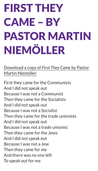 What's the quote about good people standing by/not speaking out?