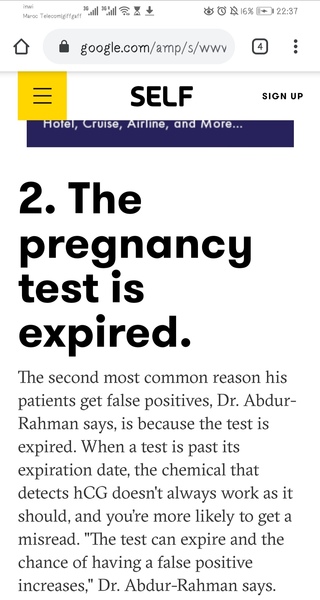 positive on out of date test