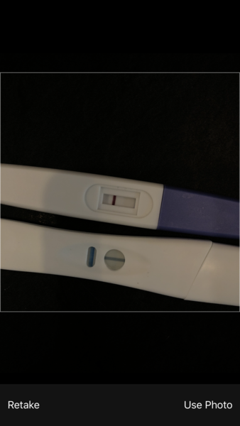 Pregnancy test results