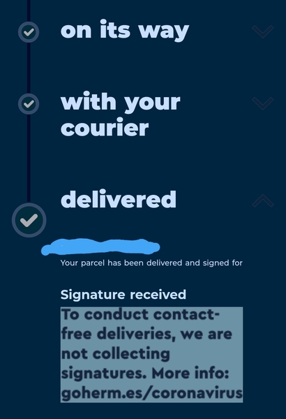 Delivery man asking for signature!
