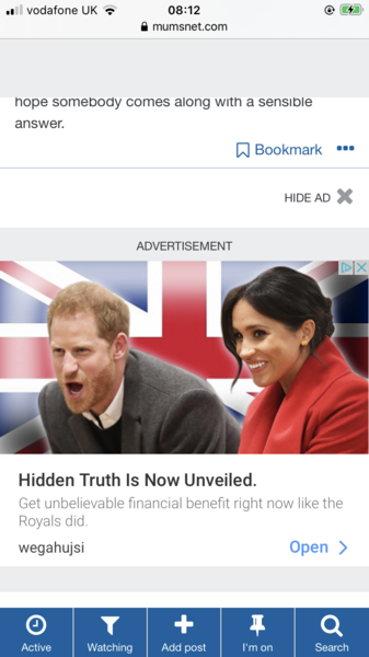Dodgy advert with prince Harry & Megan