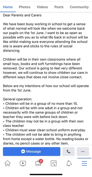 Do you know your schools ‘return to school’ plan?