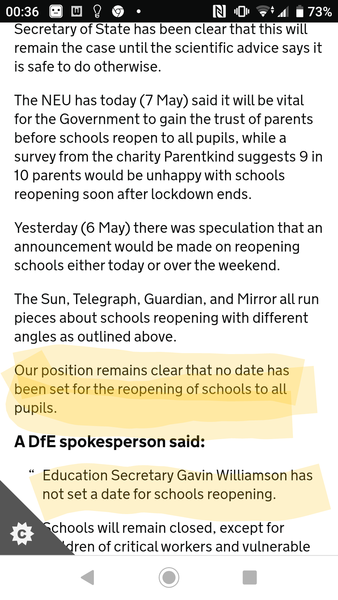 Finally some news about schools