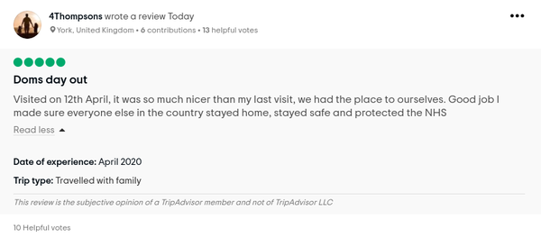 Barnard Castle trip advisor 😂