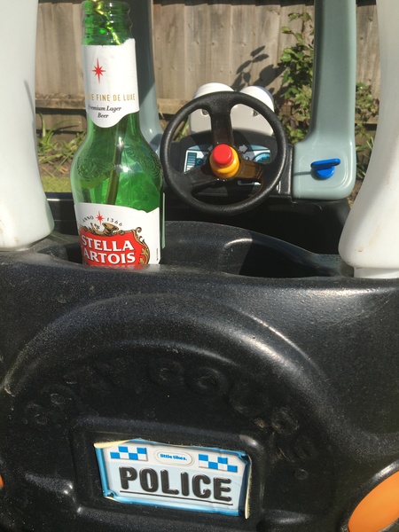 Why get drunk when you have kids in the house?