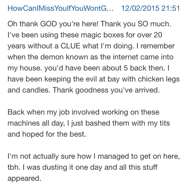 To ask- What’s the funniest response you’ve seen to a  post on Mumsnet?