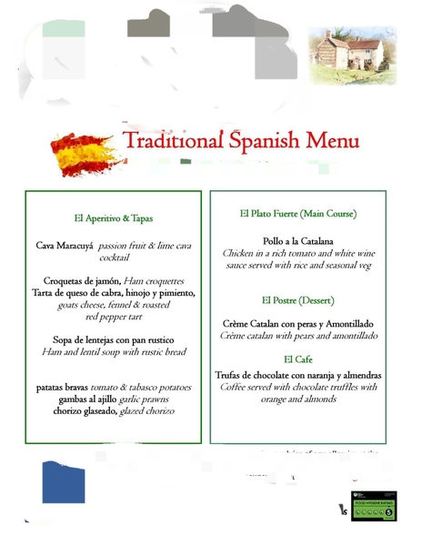 I want to organise a Spanish themed meal:day