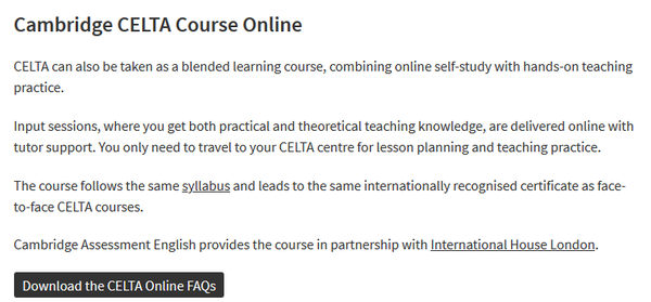 Anyone done a CELTA course?