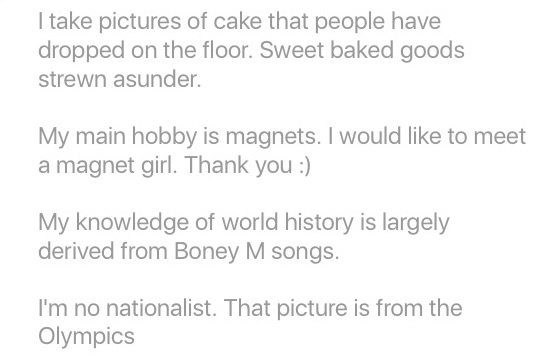 What puts you off an online dating profile