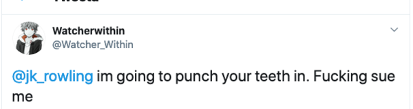 JK Rowling threatening legal action