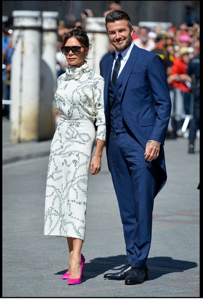 Mother-in-law wearing white at the wedding