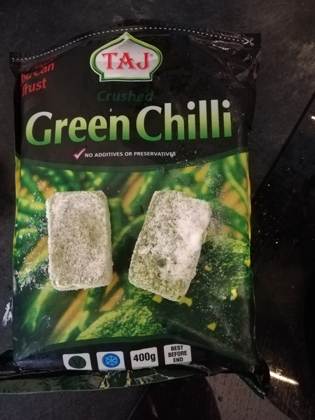 Frozen green chilli