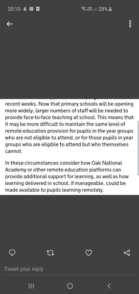 Has there been any information for teachers about children who opt not to go back to school?