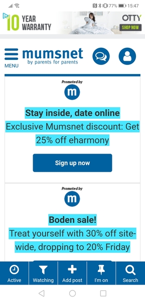 Two adverts at start of a thread?
