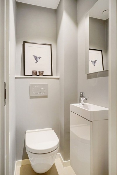 Downstairs toilet feature wall