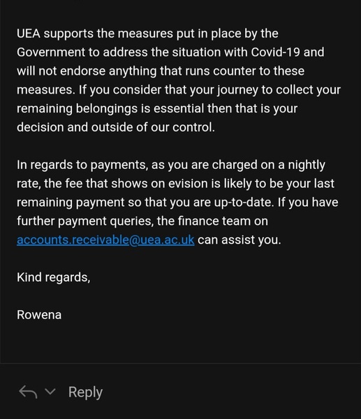 UEA (2019) dealing with the unexpected and on to 2nd Year