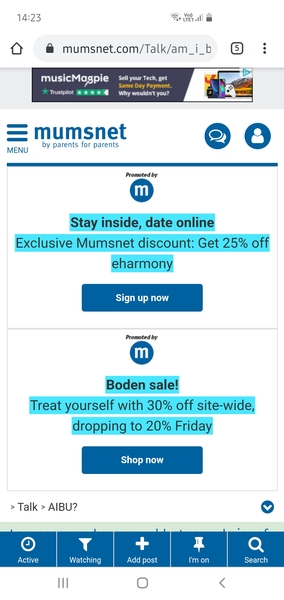 Two adverts at start of a thread?