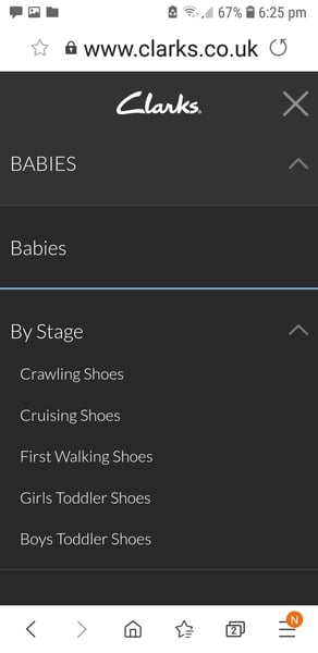 Which of these styles (image attached) do I get for 15 month old who can walk 20 steps - Clarks shoes