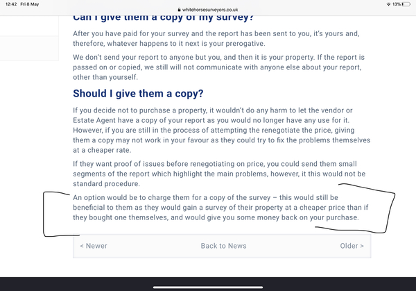 To not share home buyers survey?