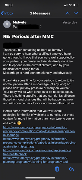 TTC after miscarriage - May 2020