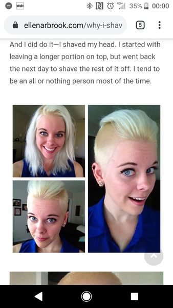 Women  shaving  their  head  during  lockdown.
