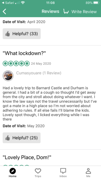 Barnard Castle trip advisor 😂