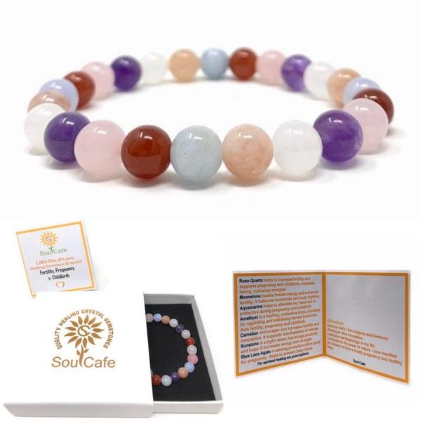 Crystal stud earrings or bangle for fertility