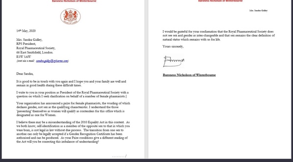 Baroness Nicholson on twitter