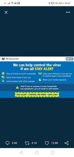 Stay Alert, Control the Virus, Save Lives