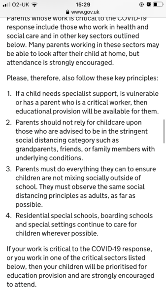 Is anyone getting childcare help from non vulnerable family members?