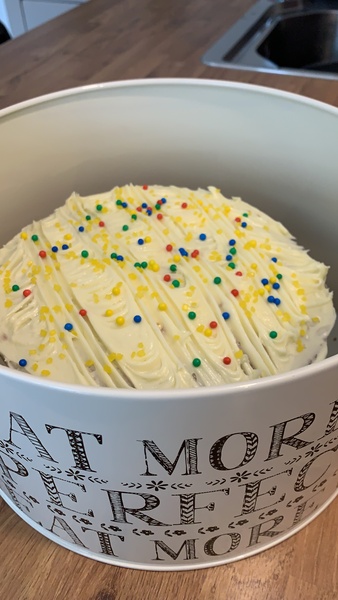 To ask you to show me your baking/food?