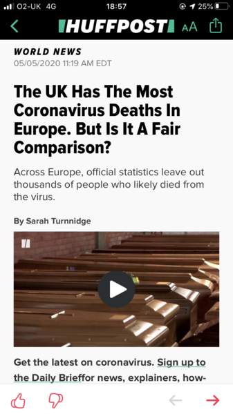 British death toll highest in Europe