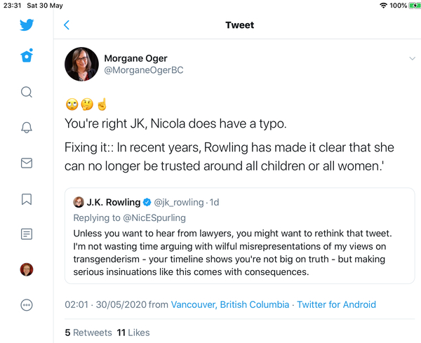 J K Rowling accused of being transphobic again *Title edited by MNHQ at OP's request*