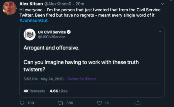UK civil service tweet - done on purpose?