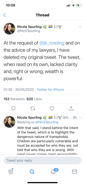 J K Rowling accused of being transphobic again *Title edited by MNHQ at OP's request*