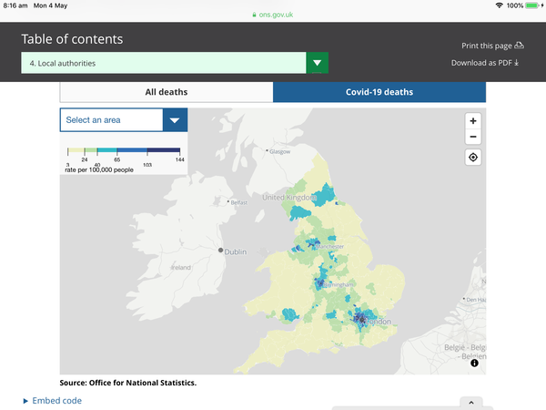 Office National Statistics Map search site.  How many people have sadly died in your area?
