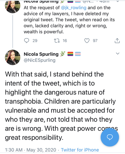 JK Rowling threatening legal action