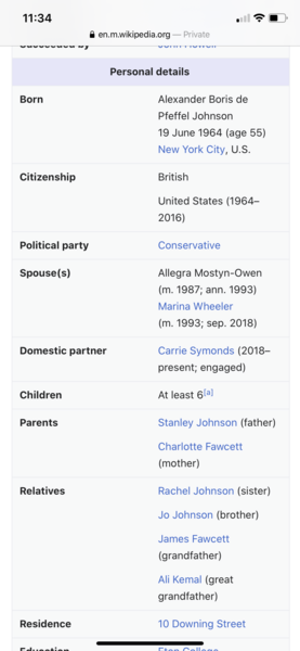 Boris Johnson - How many children do you have?