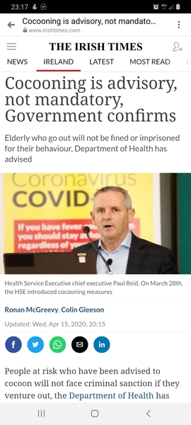 Ireland plans for Phased re-opening