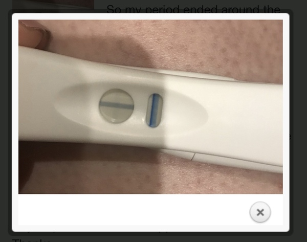 Pregnancy test faint line