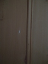 Removing spots of paint from a wooden door