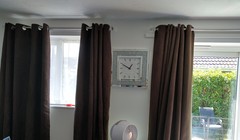 How do I dress these patio doors and window